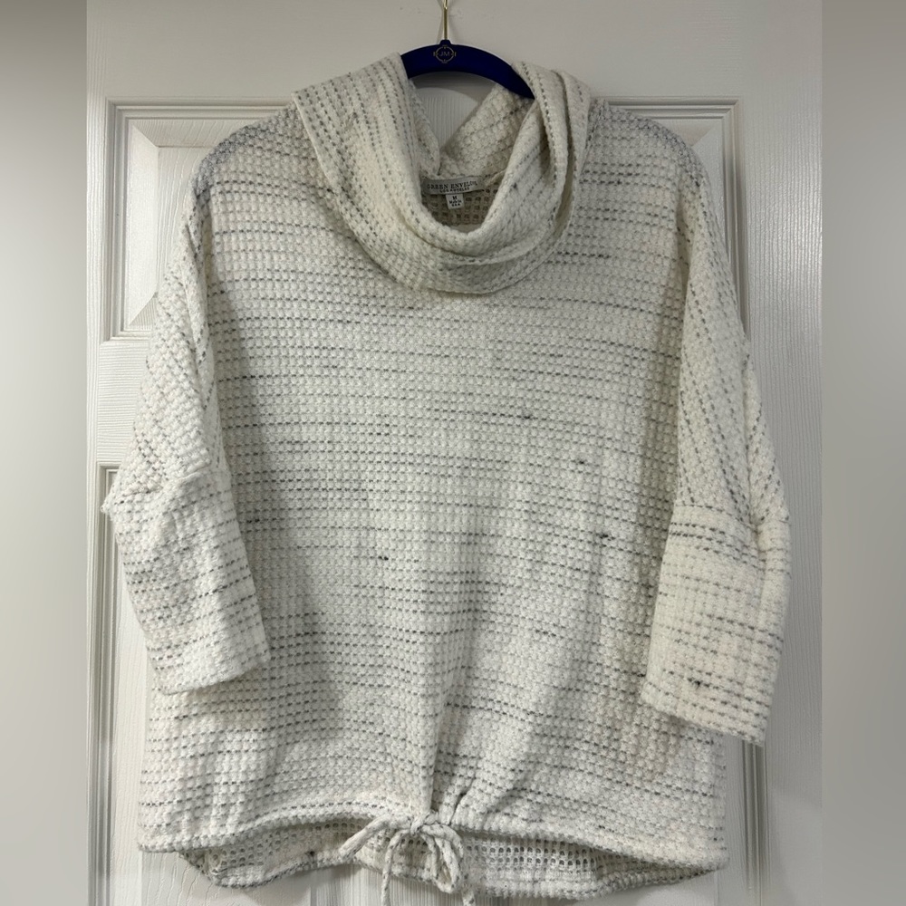 Cowl neck 3/4 sleeve sweater size M